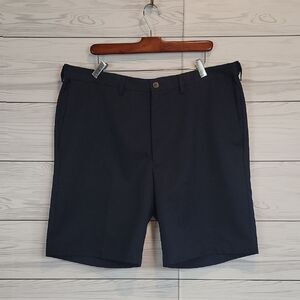 Haggar Mens Casual Shorts Flat Front - Navy Blue Size 40